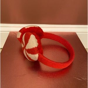 *Bundle* Kate Spade- Peppermint candy earmuffs plus black fluffy earmuffs